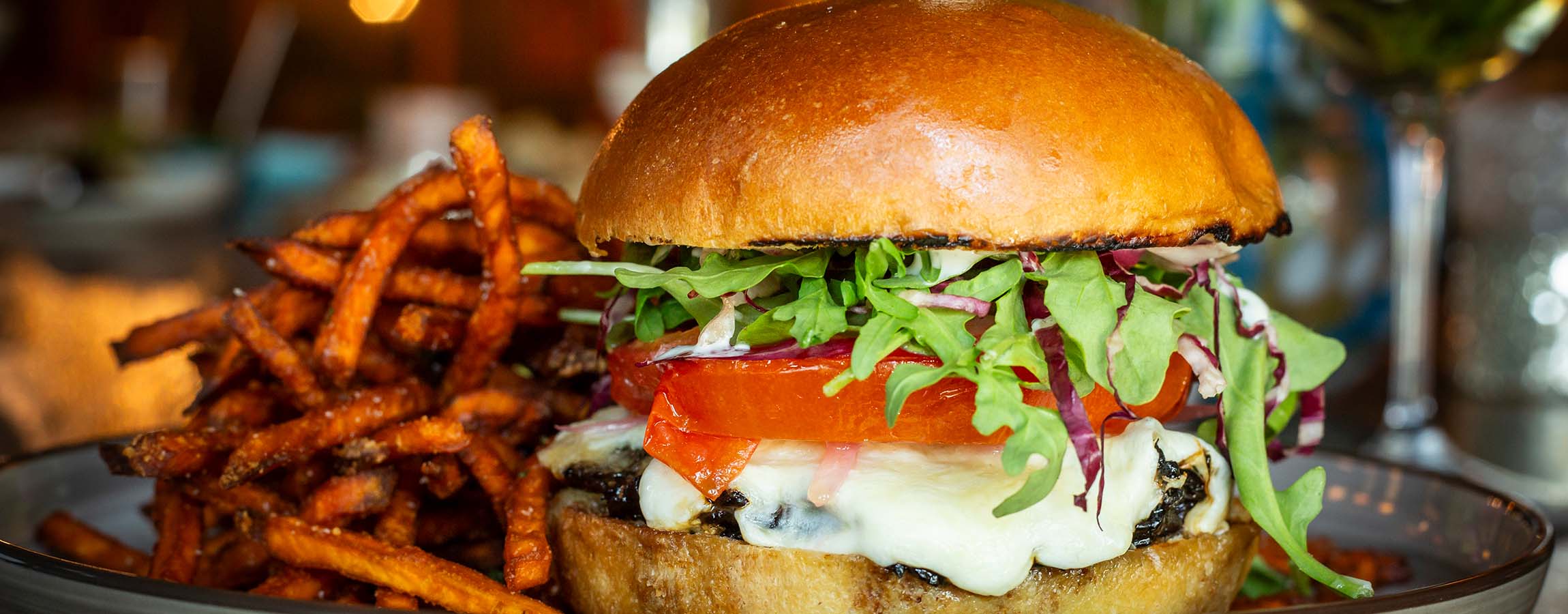 Roasted Portabella Mushroom Sandwich served at Napa Kitchen and Bar.